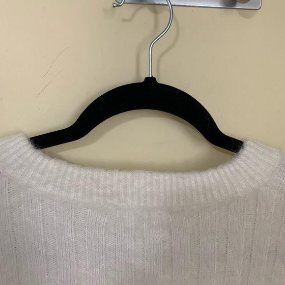 Fluffy White Sweater - Picture 7 of 8